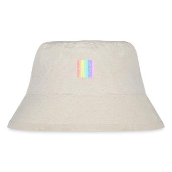 House-Musik - Pastel Rainbow - Stanley/Stella recycelter Bucket Hat - Naturweiß - Vorne