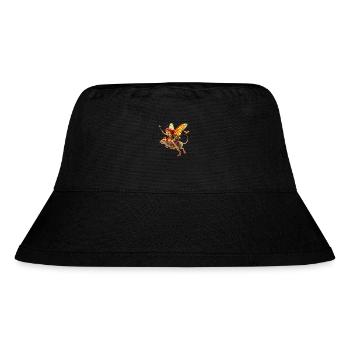 Fairy rides on mouse - Stanley/Stella Recycled Bucket Hat - black - Front