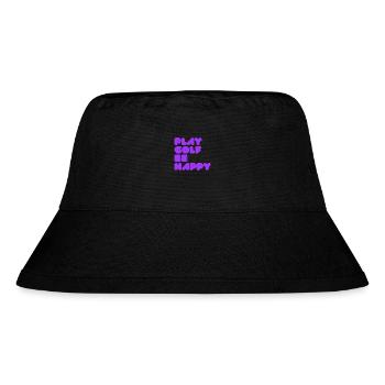 PLAY GOLF BE HAPPY - Stanley/Stella recycelter Bucket Hat - Schwarz - Vorne