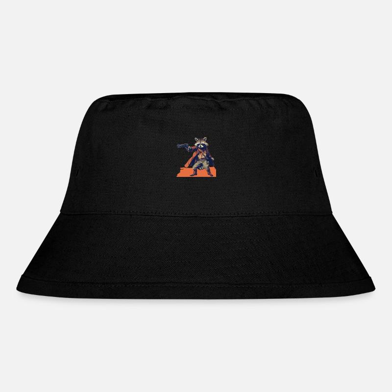 Waschbär - Stanley/Stella recycelter Bucket Hat - Schwarz