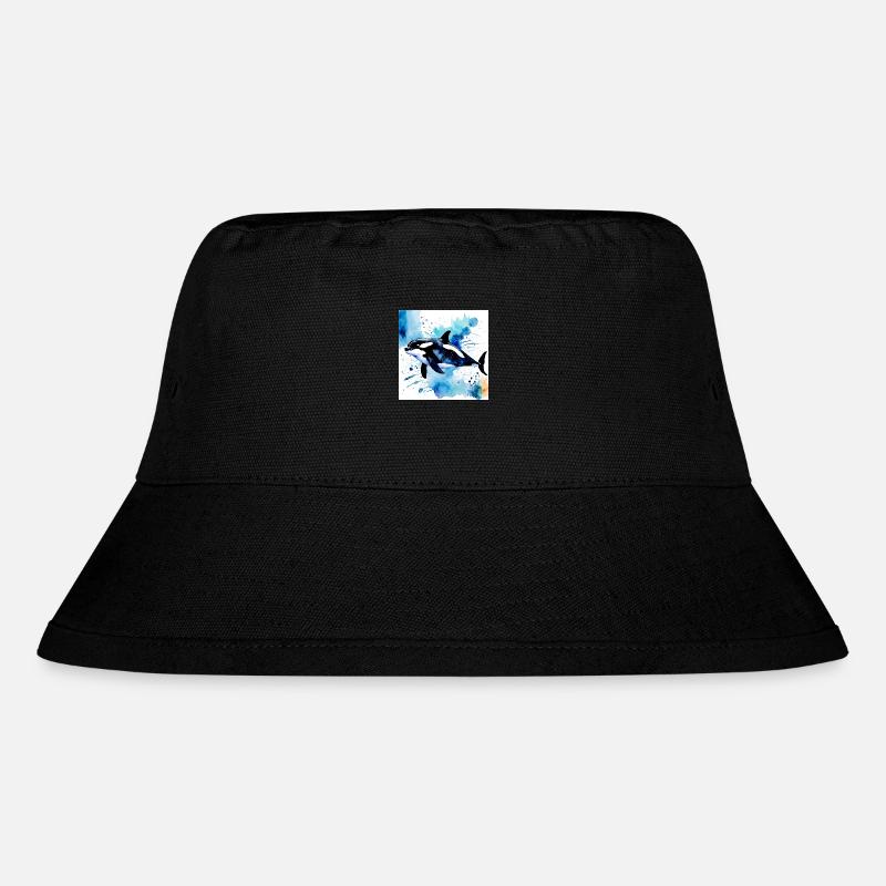 Orca stylistic - Stanley/Stella Recycled Bucket Hat - black