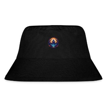 Gruseliges Halloween-party-kostüm Skelett - Stanley/Stella recycelter Bucket Hat - Schwarz - Vorne