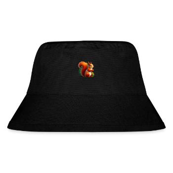 Cute Squirrel Little King Of The Forest - Stanley/Stella Recycled Bucket Hat - black - Front