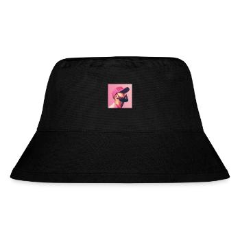 Pink - Stanley/Stella Recycled Bucket Hat - black - Front