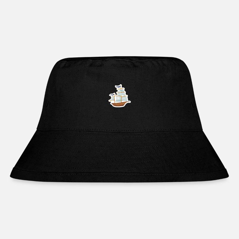 Sailing ship - Stanley/Stella Recycled Bucket Hat - black