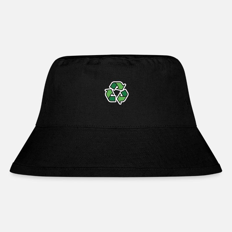 Recycling - Stanley/Stella recycelter Bucket Hat - Schwarz