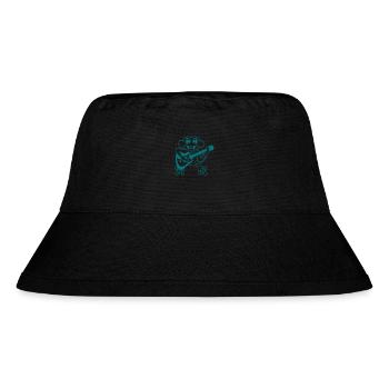 Frosch Fröschchen Spielt Gitarre Musik Gitarrist - Stanley/Stella recycelter Bucket Hat - Schwarz - Vorne