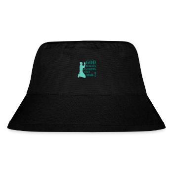 god answers - Stanley/Stella Recycled Bucket Hat - black - Front