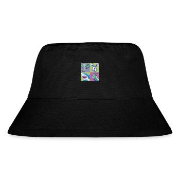 Pop Art Elephant Goat Bunny Shark Colorful - Stanley/Stella Recycled Bucket Hat - black - Front