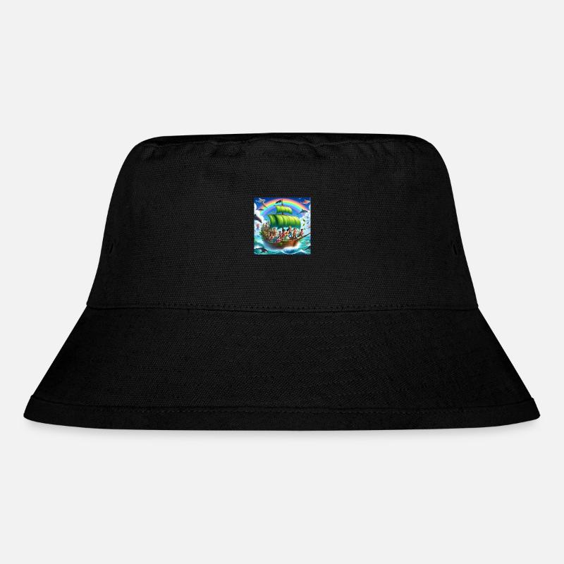 Farbenfrohe Kollektion - Stanley/Stella recycelter Bucket Hat - Schwarz