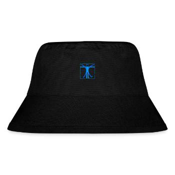 Mensch Leonardo da Vinci Strich - Farben wählbar - Stanley/Stella recycelter Bucket Hat - Schwarz - Vorne