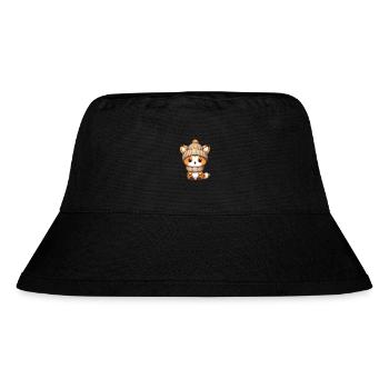 Fuchs Winter Comic - Stanley/Stella recycelter Bucket Hat - Schwarz - Vorne
