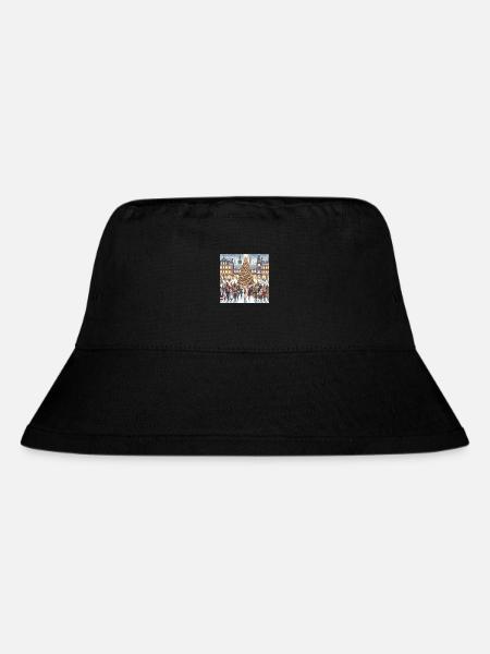 Weihnachtsmark - Stanley/Stella recycelter Bucket Hat - Schwarz