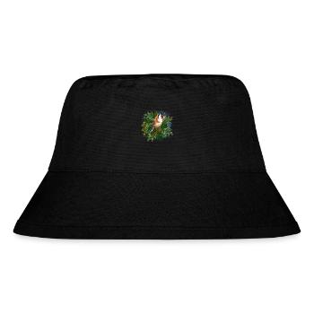 Bunter Vogel - Stanley/Stella recycelter Bucket Hat - Schwarz - Vorne