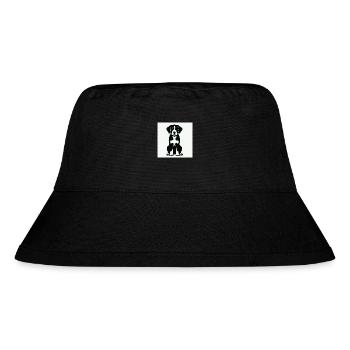 Frontale Silhouette - Stanley/Stella recycelter Bucket Hat - Schwarz - Vorne