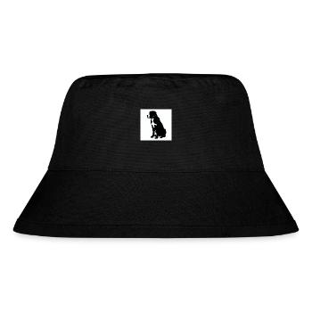 Schwarze Silhouette GSS sitzend - Stanley/Stella recycelter Bucket Hat - Schwarz - Vorne