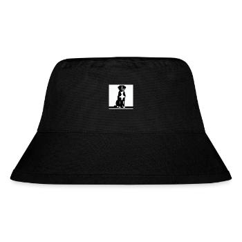 Schwarze Silhouette Hund - Stanley/Stella recycelter Bucket Hat - Schwarz - Vorne