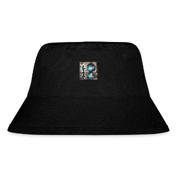 Kein Banksy - Fischen nach Sternen - Stanley/Stella recycelter Bucket Hat - Schwarz - Vorne