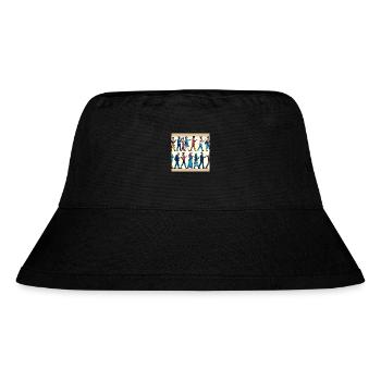Respektvolles Design - Stanley/Stella recycelter Bucket Hat - Schwarz - Vorne