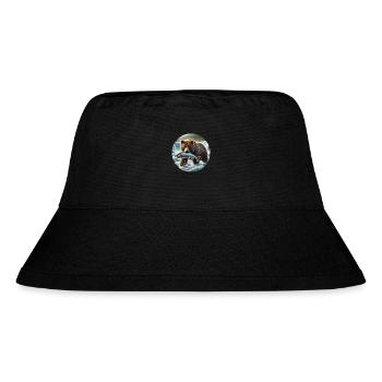Grizzly Bear - Stanley/Stella Recycled Bucket Hat - black - Front