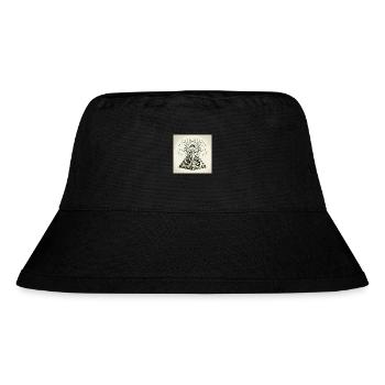 Pyramide mit Auge - Stanley/Stella recycelter Bucket Hat - Schwarz - Vorne