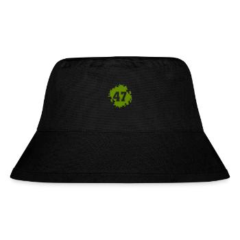 klecks 47 - Stanley/Stella recycelter Bucket Hat - Schwarz - Vorne