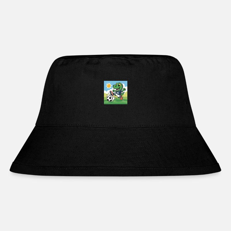 Dino Fußball - Stanley/Stella recycelter Bucket Hat - Schwarz