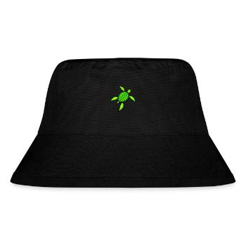 Schildkröte Schildkrötenpanzer Symbol Logo Cool - Stanley/Stella recycelter Bucket Hat - Schwarz - Vorne
