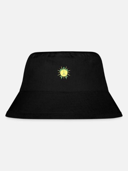 PEACE - Stanley/Stella recycelter Bucket Hat - Schwarz
