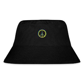 Peace for Ukraine - Stanley/Stella recycelter Bucket Hat - Schwarz - Vorne