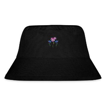 Blumen - Stanley/Stella recycelter Bucket Hat - Schwarz - Vorne