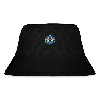 Segelschiff Bild - Stanley/Stella recycelter Bucket Hat - Schwarz - Vorne