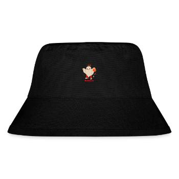 Gechillter Geist mit Kürbis für Halloween - Stanley/Stella recycelter Bucket Hat - Schwarz - Vorne