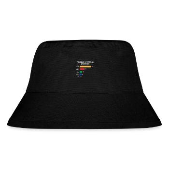 Badminton Trikot Ich kann kein Badminton haben - Stanley/Stella recycelter Bucket Hat - Schwarz - Vorne