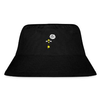 Shit happens Biene - Stanley/Stella recycelter Bucket Hat - Schwarz - Vorne