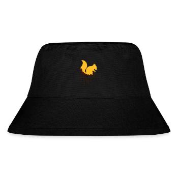 tropfen graffiti spray stempel schwarz eichhoernch - Stanley/Stella recycelter Bucket Hat - Schwarz - Vorne