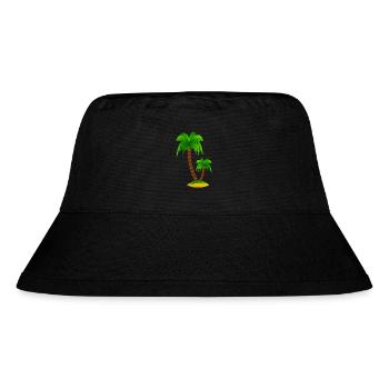 Palmen Insel - Stanley/Stella recycelter Bucket Hat - Schwarz - Vorne