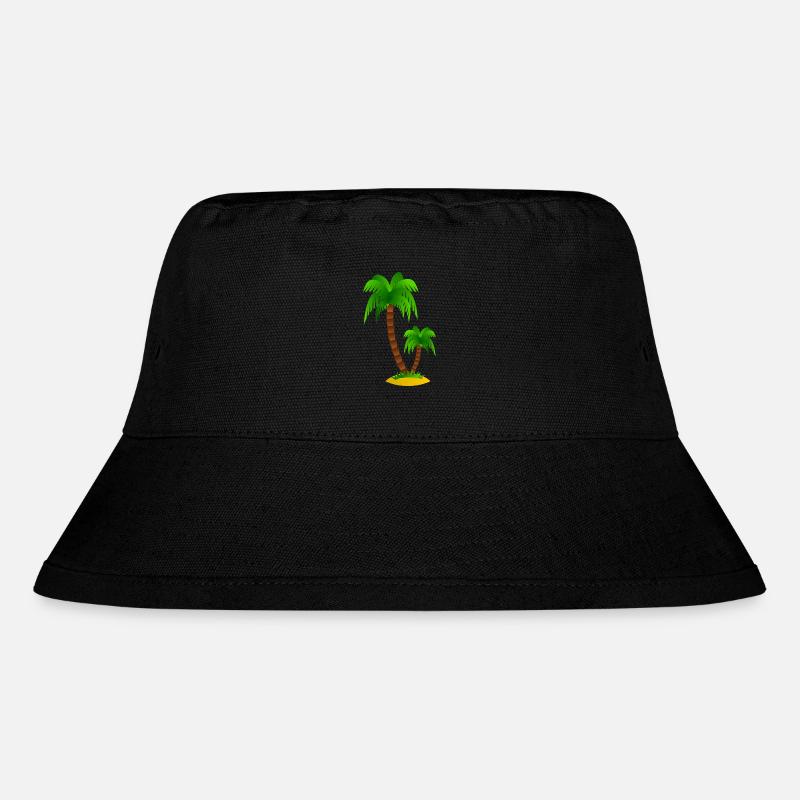 Palmen Insel - Stanley/Stella recycelter Bucket Hat - Schwarz