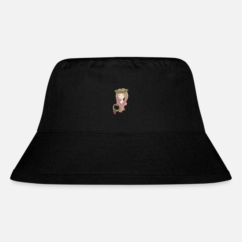 blumenmaedchen_braun - Stanley/Stella recycelter Bucket Hat - Schwarz