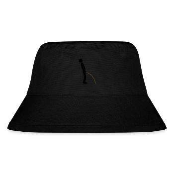 logo im stehen pinkeln pissen klo toilette erleich - Stanley/Stella recycelter Bucket Hat - Schwarz - Vorne