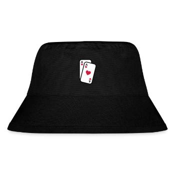 Cards ace of hearts playing cards poker - Stanley/Stella Recycled Bucket Hat - black - Front