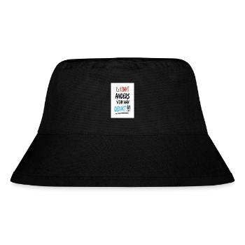 Es kommt anders wenn man denkt - Stanley/Stella recycelter Bucket Hat - Schwarz - Vorne