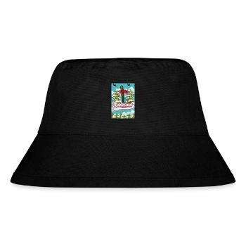 Butternut Massachusetts Skiplakat - Stanley/Stella recycelter Bucket Hat - Schwarz - Vorne