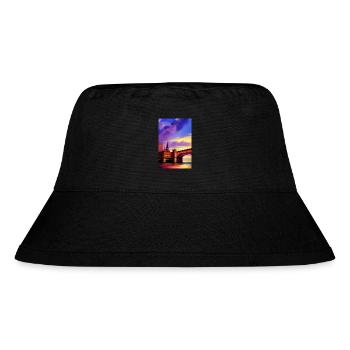 Brücken in London - Stanley/Stella recycelter Bucket Hat - Schwarz - Vorne