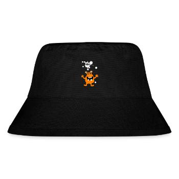 Monster Boo Zombie Comic Creature Kids Halloween - Stanley/Stella Recycled Bucket Hat - black - Front