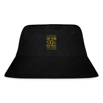 Fünfziger 50s 50's 50er - Stanley/Stella recycelter Bucket Hat - Schwarz - Vorne