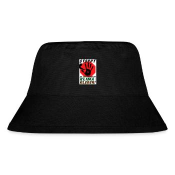 STOPPT die GRÜN-radikalen KLIMA-KLEBER - Stanley/Stella recycelter Bucket Hat - Schwarz - Vorne