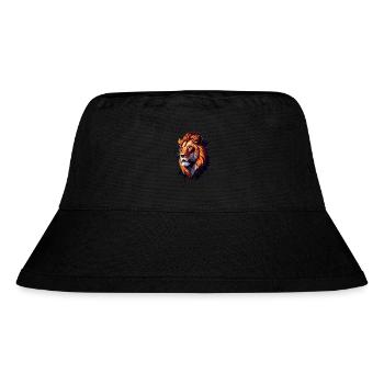 Abstract illustration of lion - Stanley/Stella Recycled Bucket Hat - black - Front