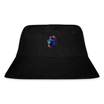colorful abstract wolf - Stanley/Stella Recycled Bucket Hat - black - Front