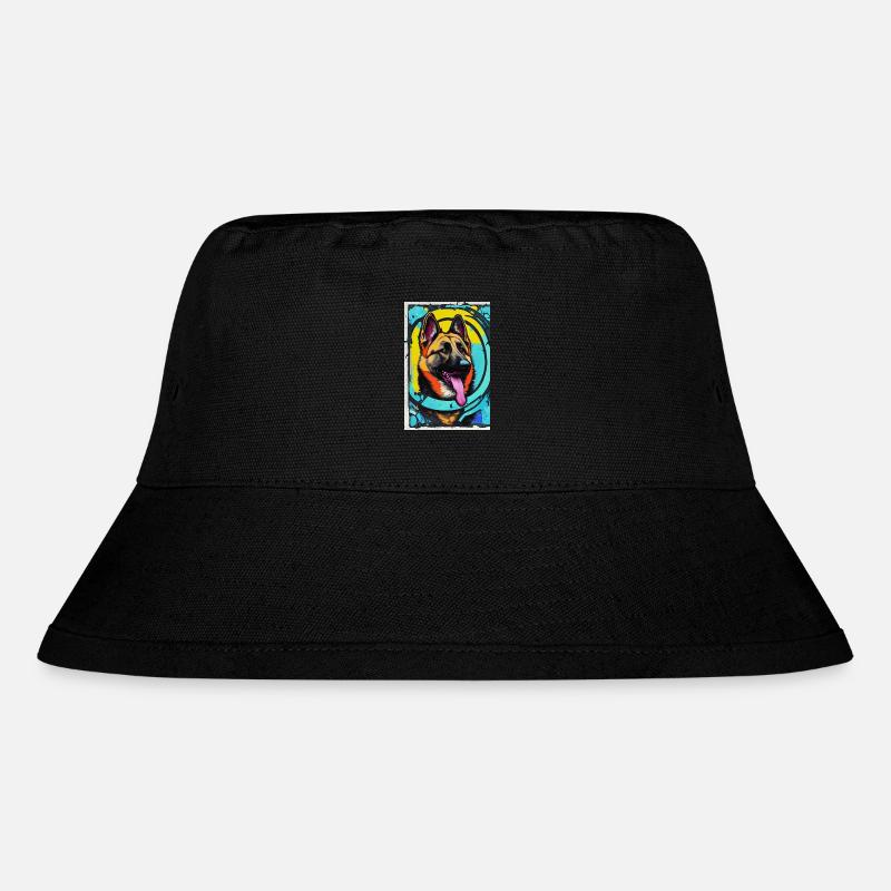 Modern Pop Art Print | colorful | German Shepherd - Stanley/Stella Recycled Bucket Hat - black